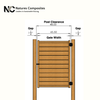 Composite Modern Horizontal Privacy Full Size Fence Gate (6 ft. H x 4 ft. W) *Hanging posts sold separately