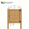 Composite Modern Horizontal Semi-Privacy Full Size Fence Gate (6 ft. H x 4 ft. W) *Hanging posts sold separately