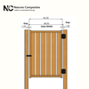 Composite Modern Vertical Semi-Privacy Full Size Fence Gate (5.5 ft. H x 3.8 ft. W) *Hanging posts sold separately