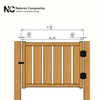 Composite Modern Vertical Semi-Privacy Perimeter Fence Gate (3 ft. H x 4 ft. W)