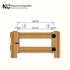 Composite Two-Board Ranch Rail Gate (2 ft. H x 4 ft. W) - Compatible with NC Traditional and Modern Ranch Rail Systems