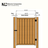 Composite Modern Vertical Privacy Full Size Fence Gate (6 ft. H x 4 ft. W) *Hanging posts sold separately
