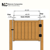 Composite Modern Vertical Privacy Perimeter Fence Gate (3 ft. H x 4 ft. W)