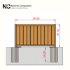 Composite Modern Vertical Privacy Perimeter Fence (3.5 ft. H x 69 in. W)