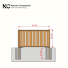 Composite Modern Vertical Semi-Privacy Perimeter Fence (3.5 ft. H x 69 in. W)
