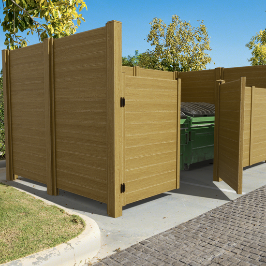 6x6 NC Composite Commercial Horizontal Privacy Fence – Built to Last, Weather-Resistant, Low Maintenance
