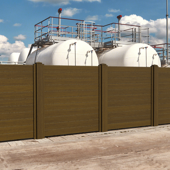 6x8 NC Composite Commercial Horizontal Privacy Fence – Built to Last, Weather-Resistant, Low Maintenance