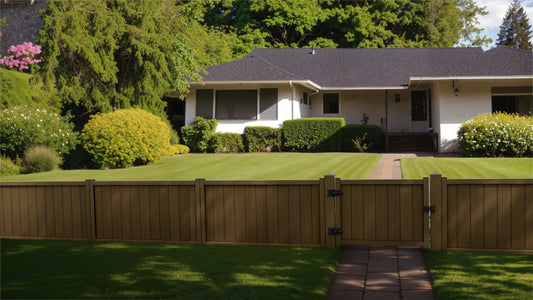 Composite Modern Vertical Privacy Perimeter Fence Gate (3 ft. H x 4 ft. W)