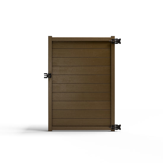 Composite Horizontal Full Size Gate – 6 ft. High x 4 ft. Wide – Sustainable, Strong, and Hidden Metal Frame for Extra Durability