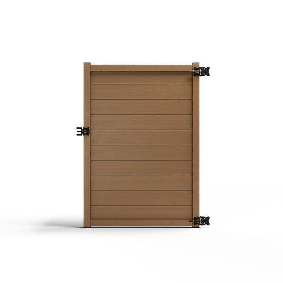 Composite Horizontal Full Size Gate – 6 ft. High x 4 ft. Wide – Sustainable, Strong, and Hidden Metal Frame for Extra Durability
