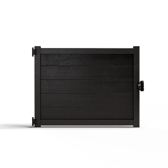 Composite Modern Horizontal Privacy Perimeter Fence Gate - 3.5 ft. H x 4 ft. W - Sustainable, Durable, Eco-Friendly, and Low-Maintenance - Made in the USA