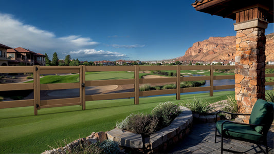 Composite Modern Three Board Ranch Rail (4 ft. H x 5.75 ft. W)