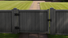 Composite Modern Vertical Privacy Perimeter Fence Gate (3 ft. H x 4 ft. W)