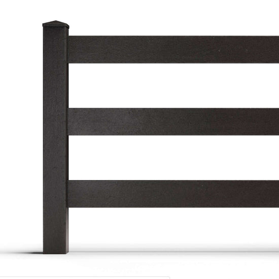 Composite Traditional Three-Board Ranch Rail – 4 ft. High x 5.75 ft. Wide – Durable & Eco-Friendly