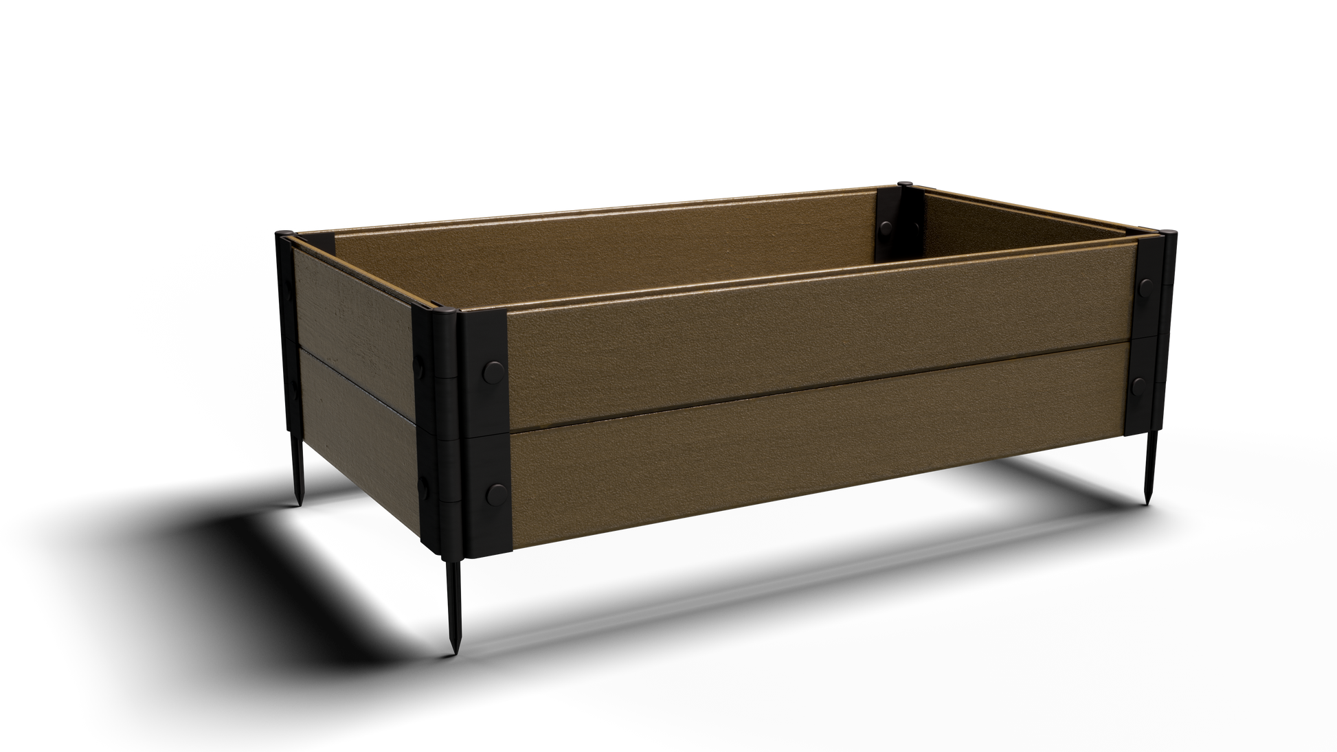 2x4 Composite Gardening Raised Bed – 12 in. High – Perfect for Shallow Rooted Plant Growth