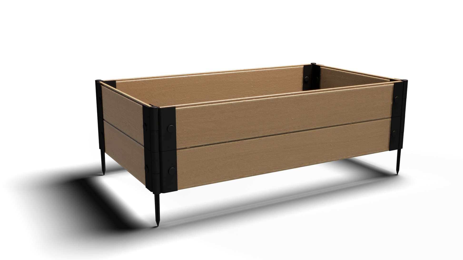 2x4 Composite Gardening Raised Bed – 12 in. High – Perfect for Shallow Rooted Plant Growth