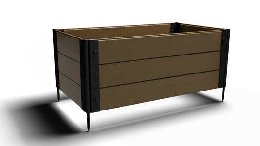 2x4 Composite Gardening Bed – 18 in. High – Sustainable Raised Garden for Medium Rooted Plants