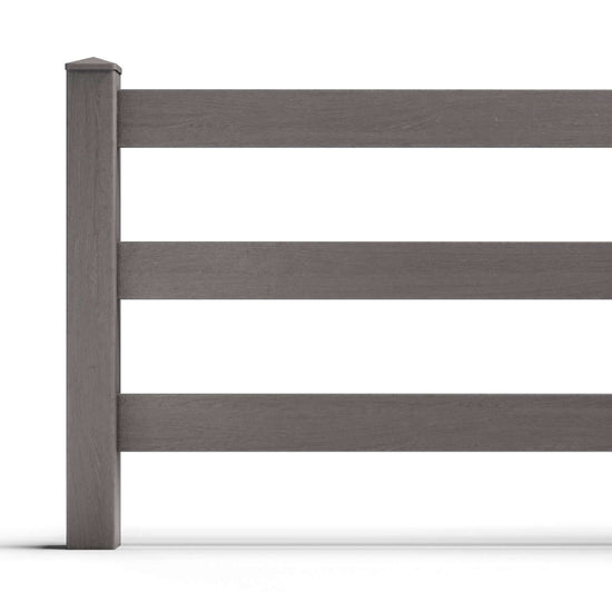 Composite Traditional Three-Board Ranch Rail – 4 ft. High x 5.75 ft. Wide – Durable & Eco-Friendly