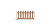 Traditional Picket Perimeter Fence (3.5 ft. H x 6 ft. W)