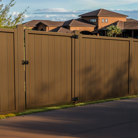 Composite Vertical Fence - 3.5 ft. H x 6 ft. W - Hurricane Wind, Flame Spread and Noise Reduction Rated - Durable, Eco-Friendly, and Low-Maintenance