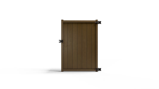 Composite Modern Vertical Privacy Full Size Fence Gate (6 ft. H x 4 ft. W) *Hanging posts sold separately