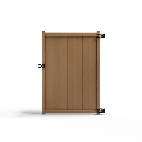 Composite Vertical Privacy Gate – 6 ft. High x 4 ft. Wide – Sustainable, Strong, and Hidden Metal Frame for Extra Durability
