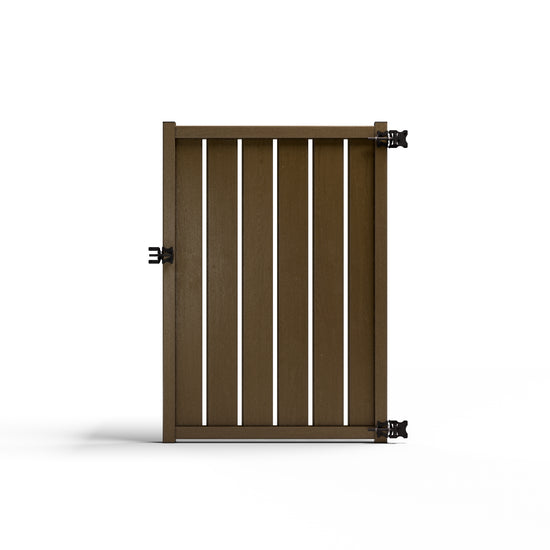 Composite Vertical Semi-Privacy Gate – 6 ft. High x 4 ft. Wide – Sustainable, Strong, and Hidden Metal Frame for Extra Durability