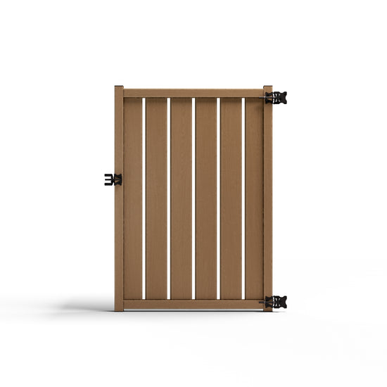Composite Vertical Semi-Privacy Gate – 6 ft. High x 4 ft. Wide – Sustainable, Strong, and Hidden Metal Frame for Extra Durability