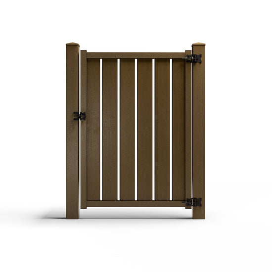 Composite Vertical Semi-Privacy Gate – 6 ft. High x 4 ft. Wide – Sustainable, Strong, and Hidden Metal Frame for Extra Durability