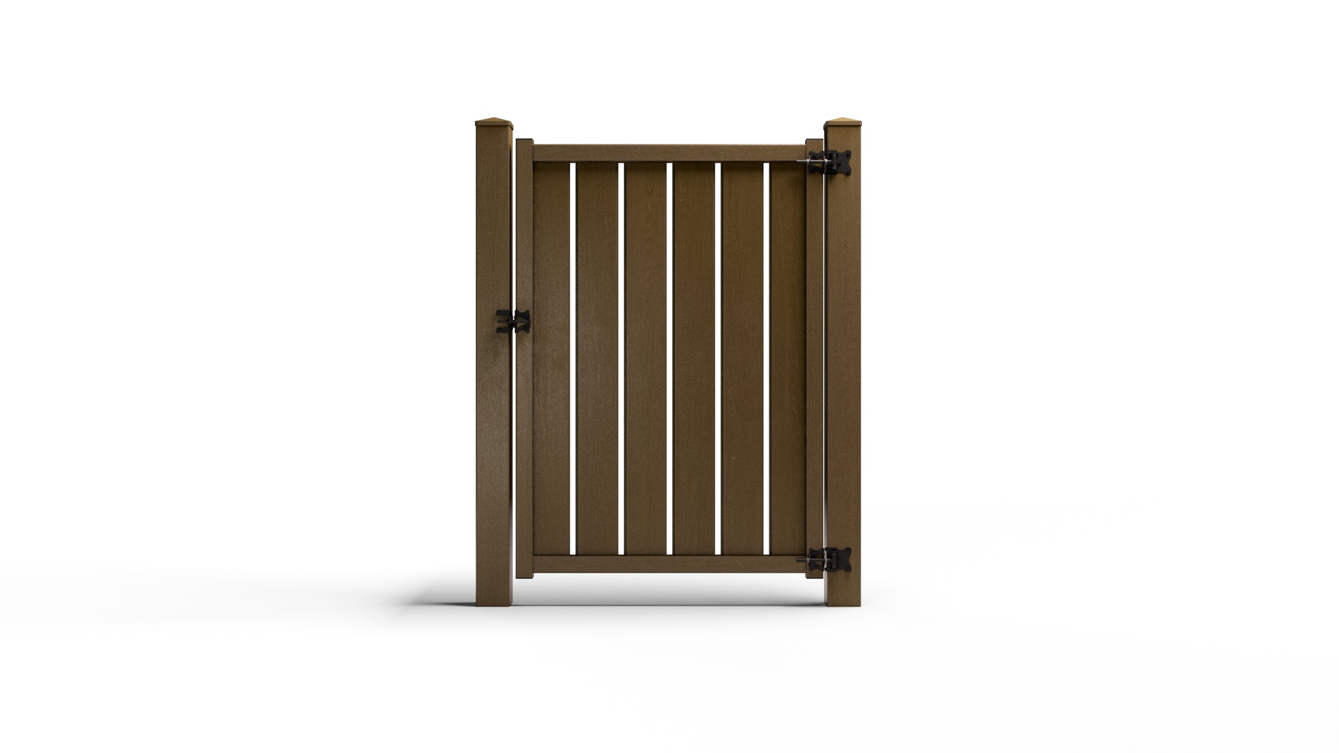 Composite Vertical Semi-Privacy Gate – 6 ft. High x 4 ft. Wide – Sustainable, Strong, and Hidden Metal Frame for Extra Durability