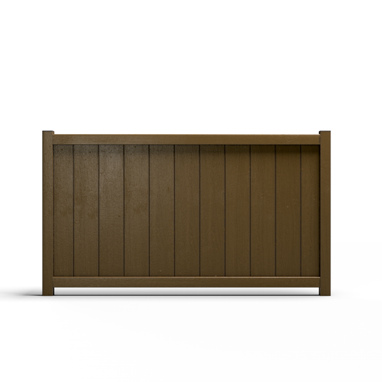Composite Modern Vertical Privacy Perimeter Fence - 3.5 ft. H x 6 ft. W - Hurricane Wind, Flame Spread and Noise Reduction Rated - Durable, Eco-Friendly, and Low-Maintenance