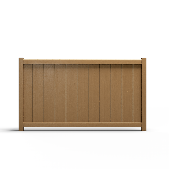 Composite Modern Vertical Privacy Perimeter Fence - 3.5 ft. H x 6 ft. W - Hurricane Wind, Flame Spread and Noise Reduction Rated - Durable, Eco-Friendly, and Low-Maintenance