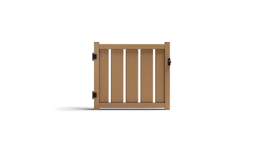 Composite Modern Vertical Semi-Privacy Fence Gate (6 ft. H x 4 ft. W)
