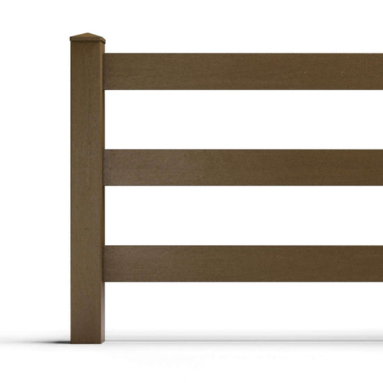 Composite Traditional Three-Board Ranch Rail – 4 ft. High x 5.75 ft. Wide – Durable & Eco-Friendly