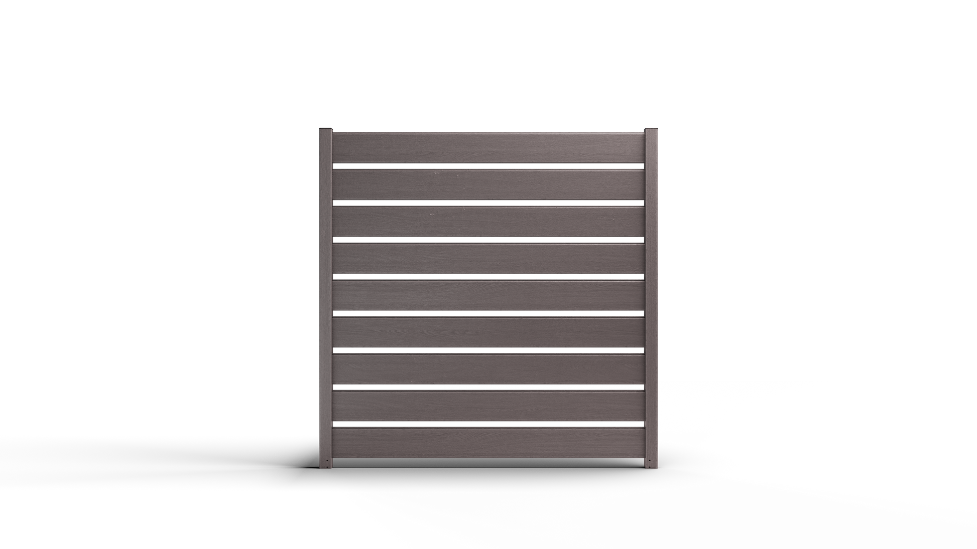 Composite Modern Horizontal Semi-Privacy Full Size Fence - 6 ft H x 6 ft W - Hurricane Wind, Flame Spread, Noise Reduction Rating - Sustainable, Durable, Eco-Friendly, and Low-Maintenance