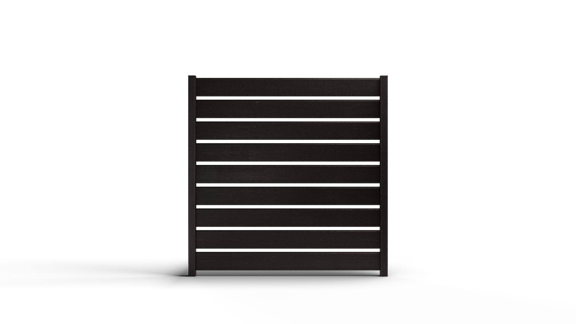 Composite Modern Horizontal Semi-Privacy Full Size Fence - 6 ft H x 6 ft W - Hurricane Wind, Flame Spread, Noise Reduction Rating - Sustainable, Durable, Eco-Friendly, and Low-Maintenance