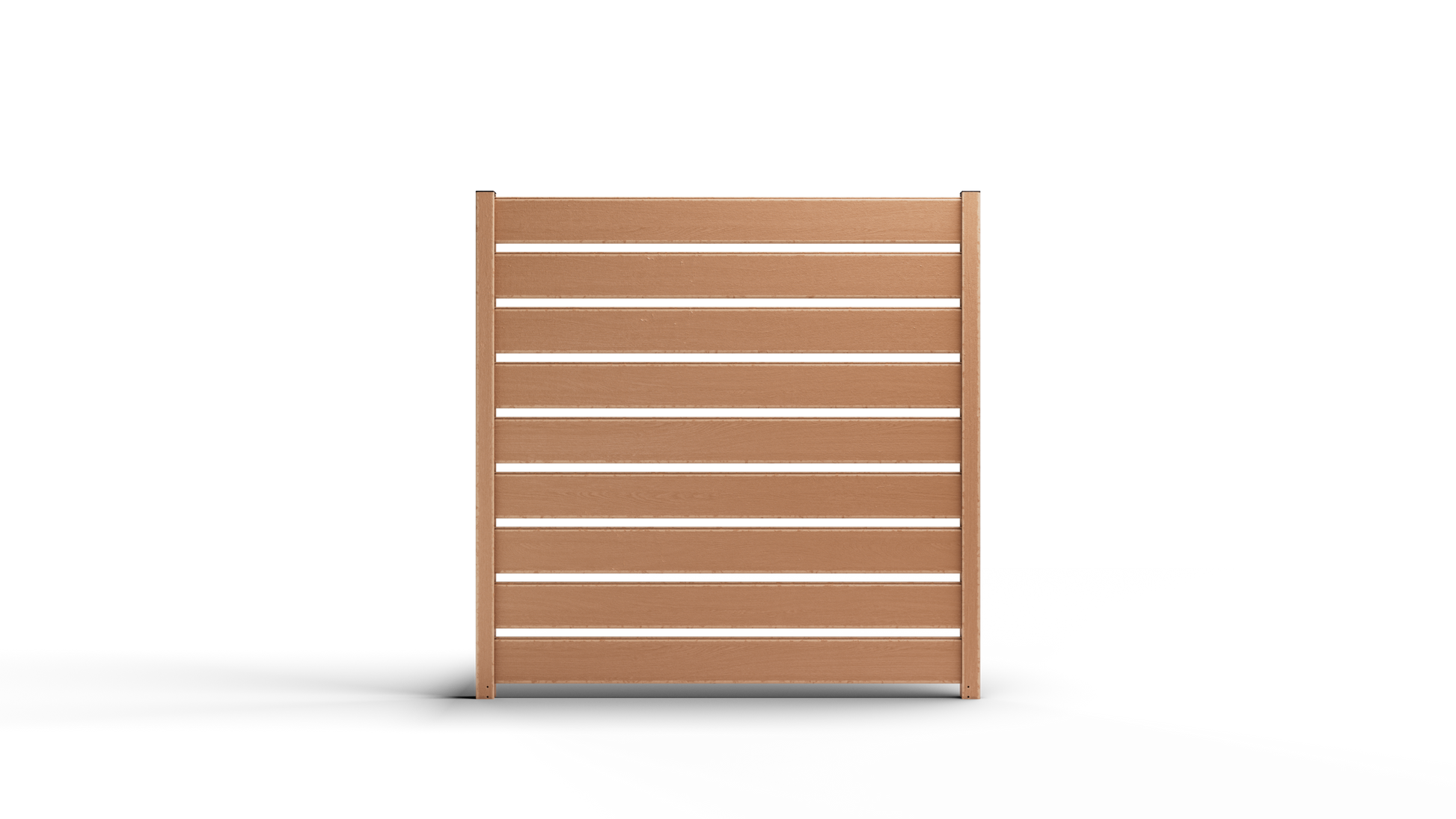 Composite Modern Horizontal Semi-Privacy Full Size Fence - 6 ft H x 6 ft W - Hurricane Wind, Flame Spread, Noise Reduction Rating - Sustainable, Durable, Eco-Friendly, and Low-Maintenance